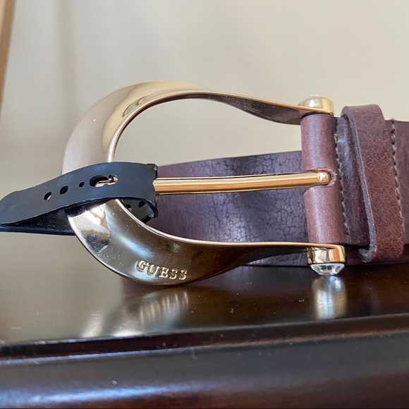 Guess Brown Leather Belt | M - Picture 2 of 6